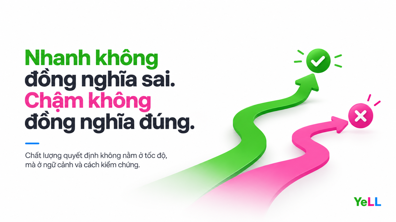 Nhanh không đồng nghĩa sai và chậm không đồng nghĩa đúng